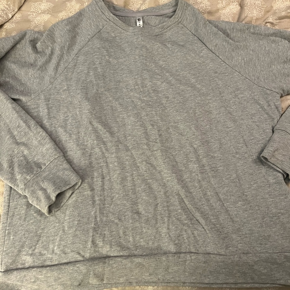 Fabletics size xl grey open back sweatshirt.